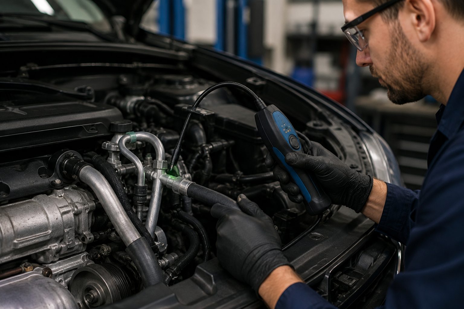 Removing old AC hose from vehicle